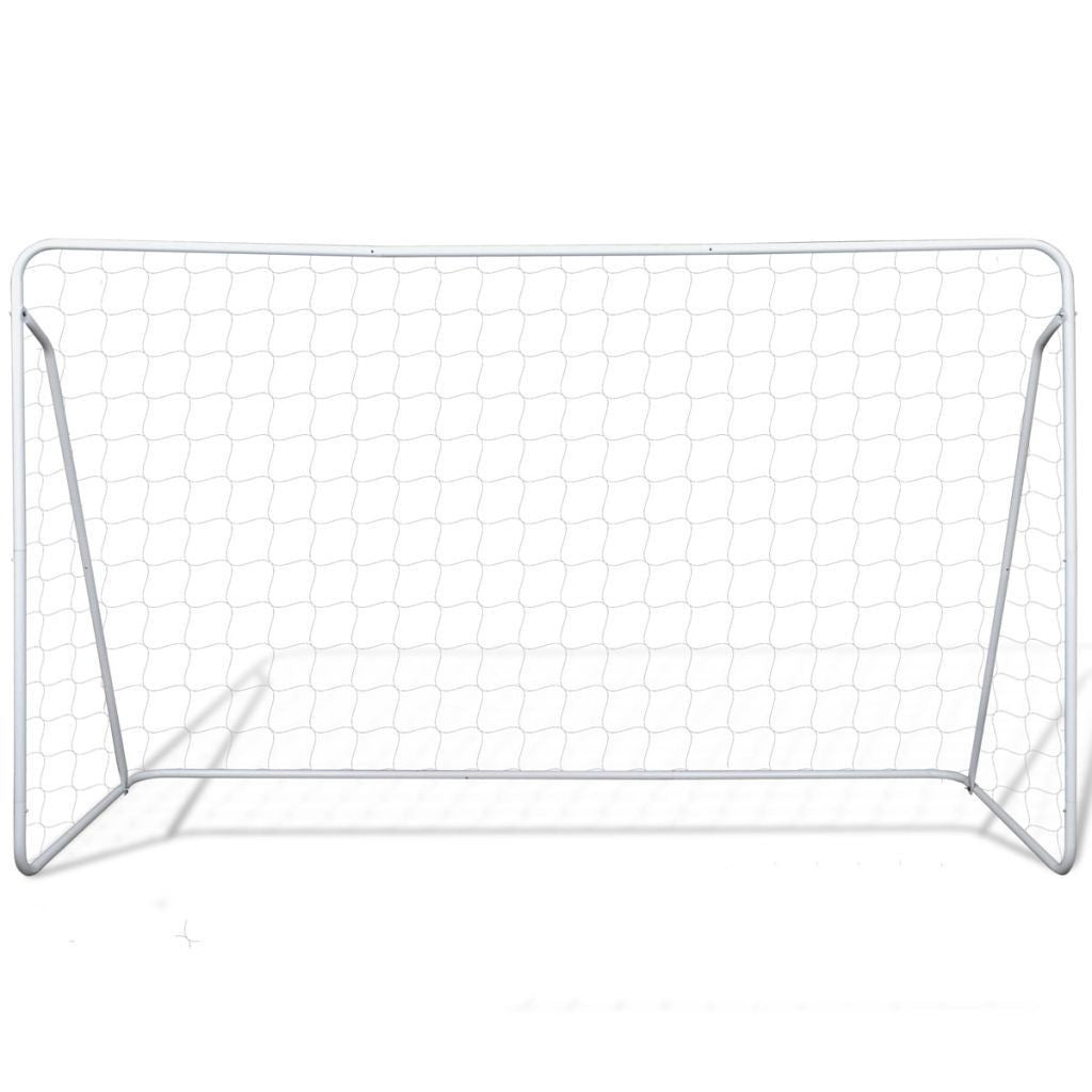 Stahl Fußballtor Set - 240 x 90 x 150 cm