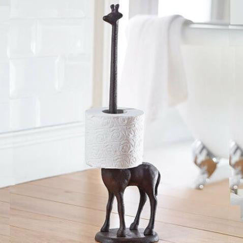 Gusseisen Giraffe Toilettenpapierhalter