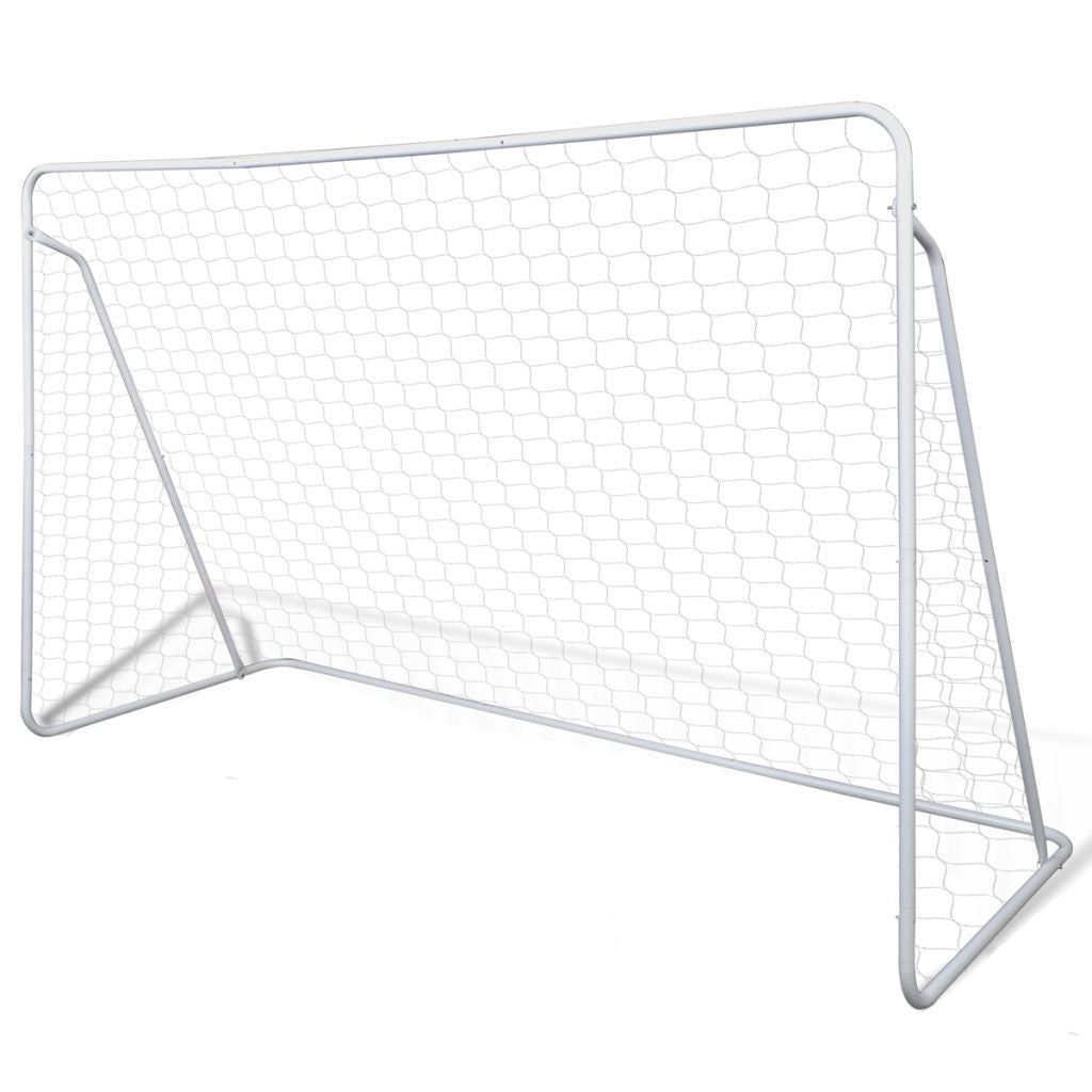 Stahl Fußballtor Set - 240 x 90 x 150 cm
