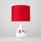 Sitzende Vögel Keramische Tischlampe