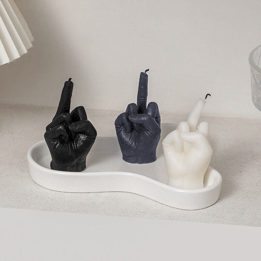 Kreative Mittel-Finger-Kerze