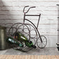 Retro Rustikal Braun Penny Farthing Metall Weinregal