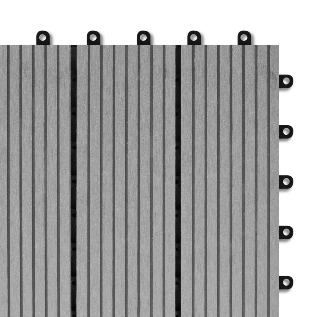 WPC-Fliesen 30x30cm 11Stk 1m2 Grau