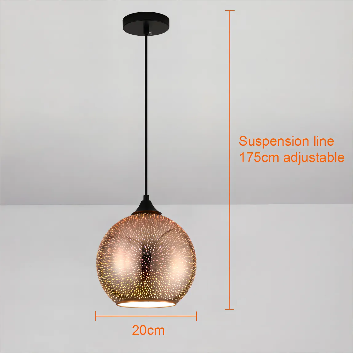 Perforierte Glas-Deckenleuchte