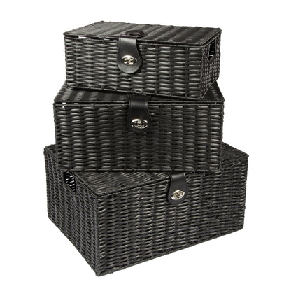 Set von 3 Weidenkörben