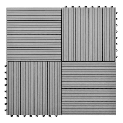 WPC-Fliesen 30x30cm 11Stk 1m2 Grau