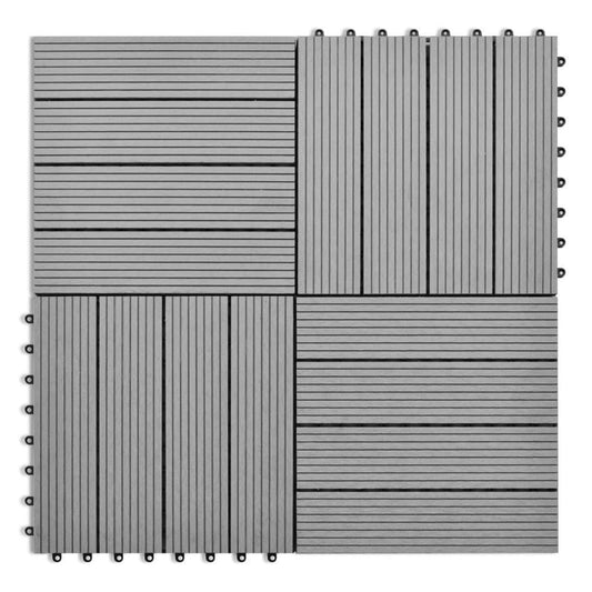 WPC-Fliesen 30x30cm 11Stk 1m2 Grau
