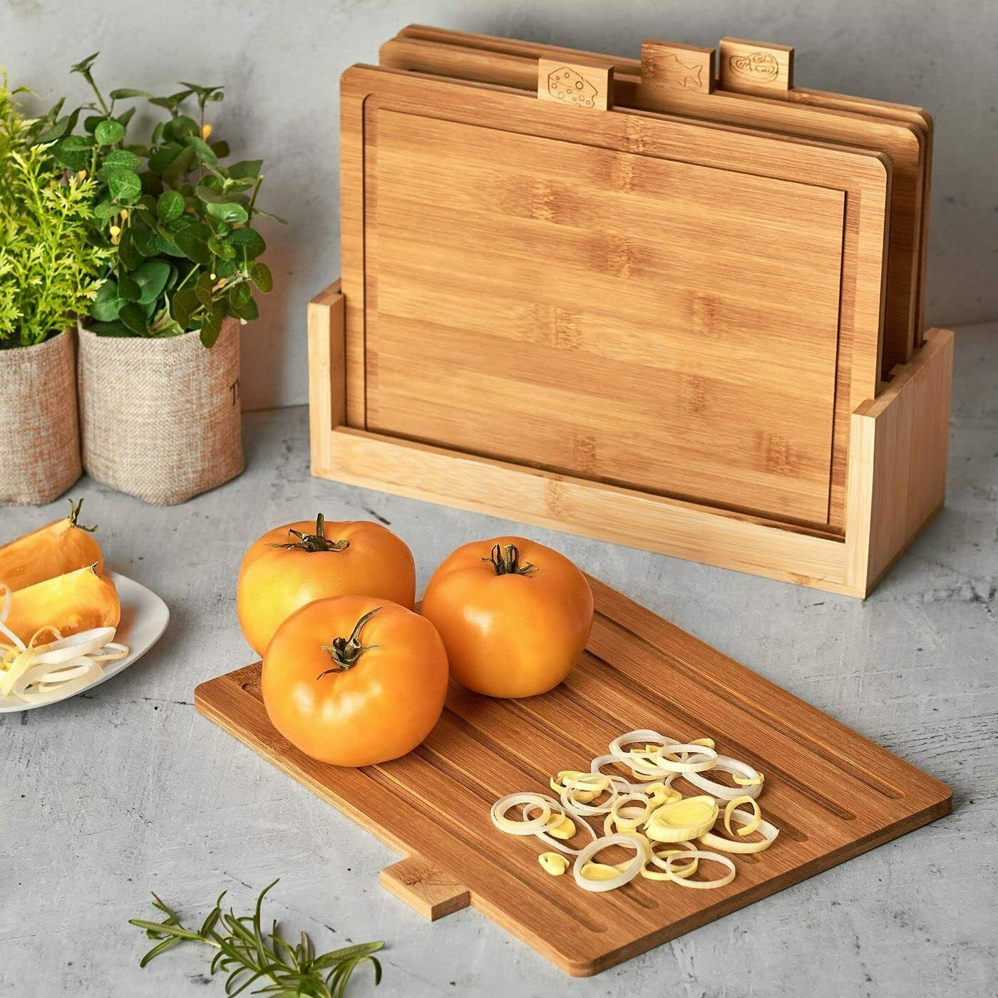 Bambus Set von 4 Schneidebrettern