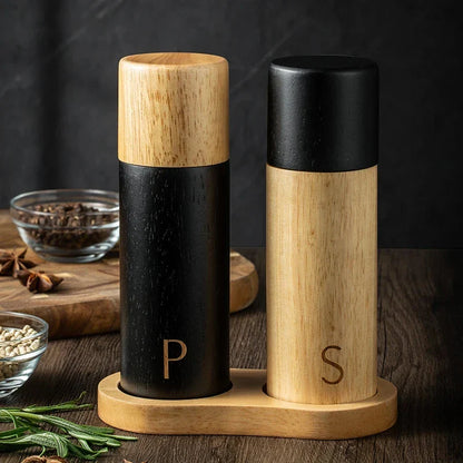 Holz Salz- und Pfeffermühle Set