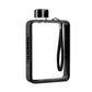 Flache transparente Wasserflasche