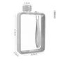 Flache transparente Wasserflasche