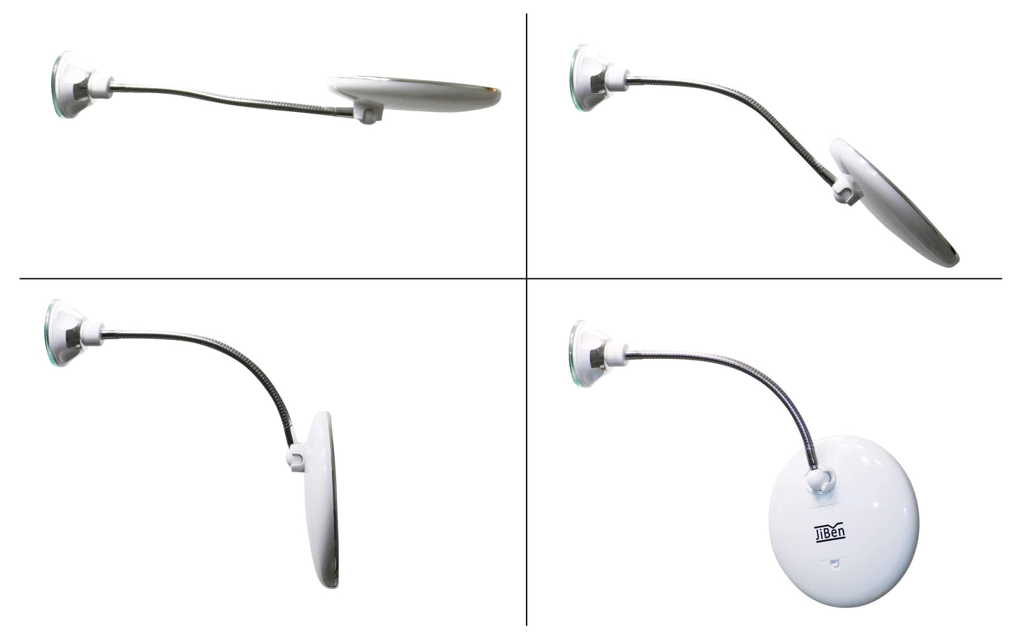 Frendorf |  LED-Vergrößerungsspiegel mit flexiblem Schwanenhals | 10-fache Vergrößerung | Tageslicht-LED | Kosmetikspiegel