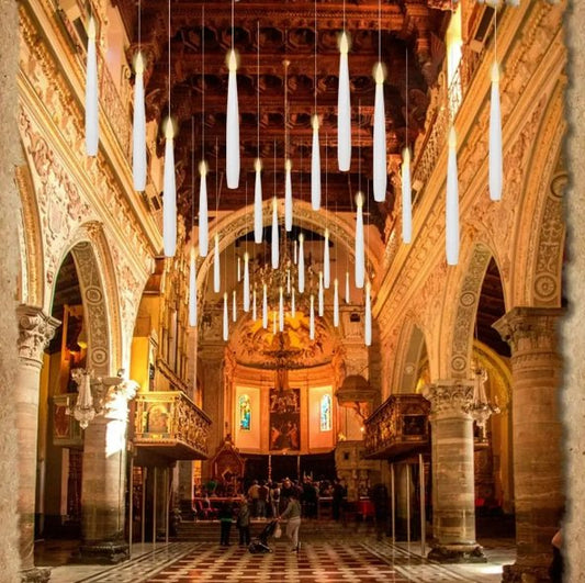 Frendorf Magische Schwebende Kerzen mit Zauberstab | Flammenlose LED-Deko für Halloween, Weihnachten und Events