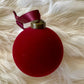 Flocked Velvet Glas Ballen Ornament Set von 4 - Weihnachtsdekoration