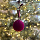 Flocked Velvet Glas Ballen Ornament Set von 4 - Weihnachtsdekoration