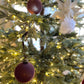 Flocked Velvet Glas Ballen Ornament Set von 4 - Weihnachtsdekoration