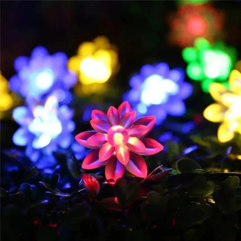 Florale Garten Mehrfarbige Solarbetriebene LED Streifen