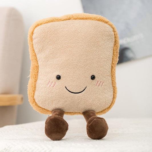 Frendorf | LoafLuxe - Dekoratives Kissen aus Plüsch mit Brotmotiv