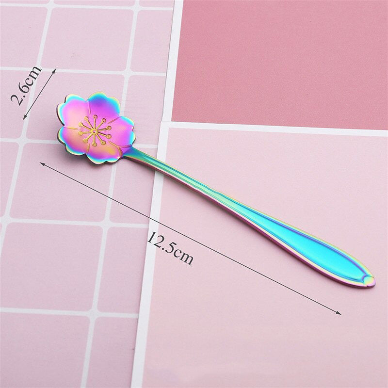 Frendorf | Blumenmuster Löffel Rührlöffel Dessertlöffel Geschirr