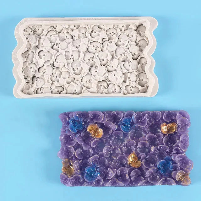 Frendorf | Blumen Fondant Kuchenrand Dekoration Silikonform DIY Backzubehör