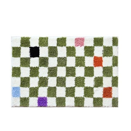 Fluffy Schachbrettgitter Teppich