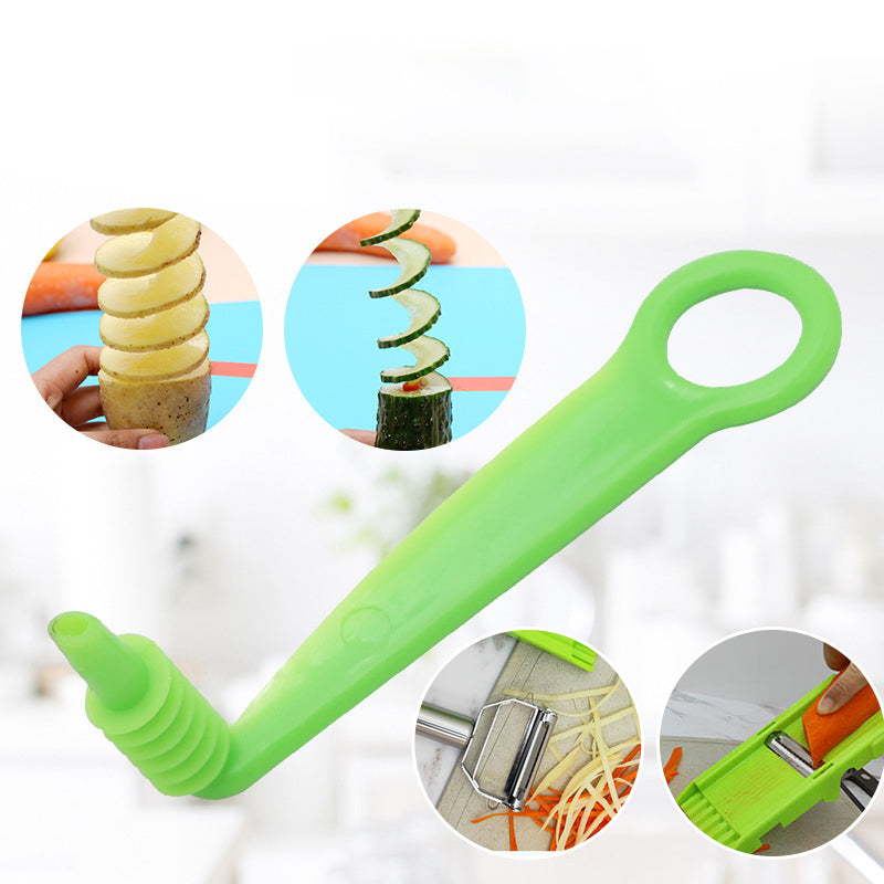 Frendorf | 2-in-1 Gemüseschneider & -slicer, Multi-Doppelmesser-Schäler
