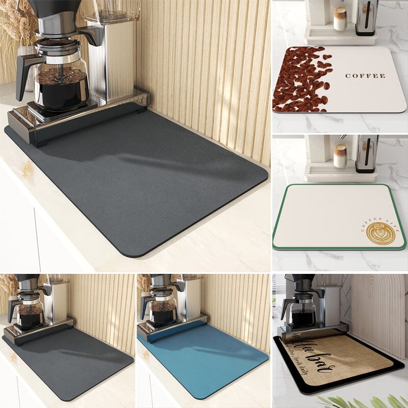Frendorf | Küchen Super Absorbierende Abtropfmatte, Schnell Trocknende Geschirr Kaffee Matte