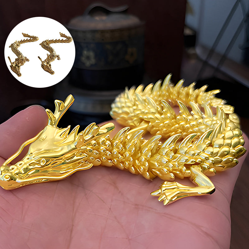 Goldener Drache mit beweglichen Gelenken