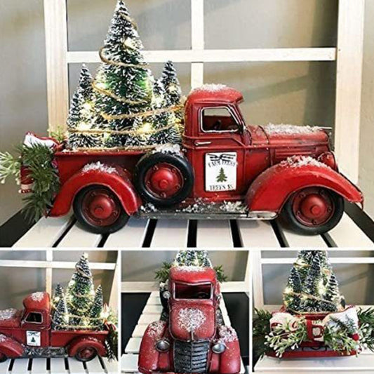 Frendorf | Roter Bauernhof-LKW Weihnachten Dekorationen