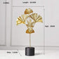Frendorf | LeafyGlow Skulptur Dekofigur aus Metall | Ginkgo-Design | Wohnaccessoire | Tisch- und Regaldekoration