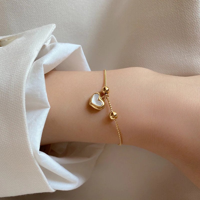 Frendorf | Liebe Armband mit weißem Opal in Gold