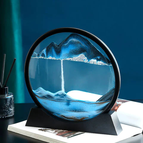Royaleva Bewegende Sandkunst Skulptur - LED Beruhigende Schreibtisch Dekoration
