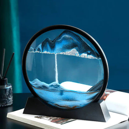 Royaleva Bewegende Sandkunst Skulptur - LED Beruhigende Schreibtisch Dekoration