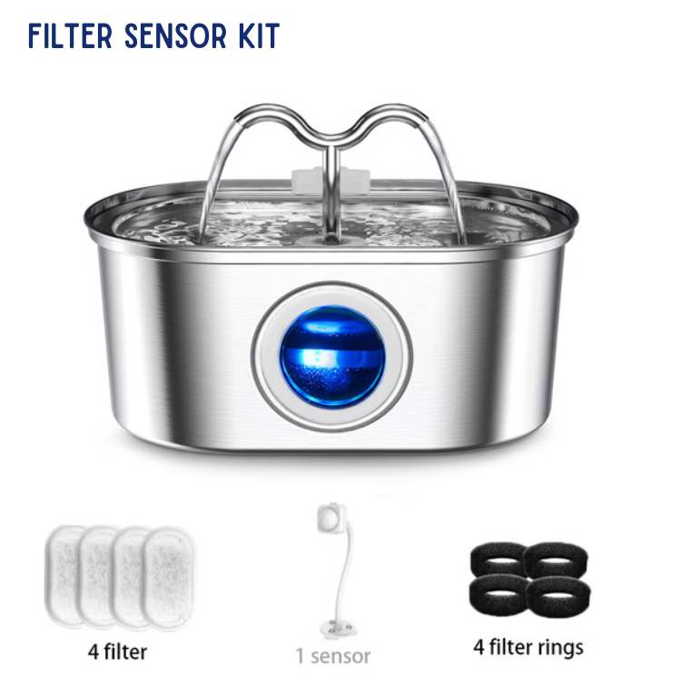 Frendorf | Katzen-Wasserbrunnen | Leiser Betrieb, Edelstahl & Hygienisches Design für Gesunde Hydration