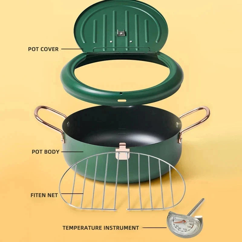 Frittierpfanne Edelstahl Induktion Temperaturregelung Mini Fritteuse