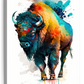 Frendorf | Majestätische Bison Aquarell Wandkunst