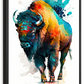 Frendorf | Majestätische Bison Aquarell Wandkunst