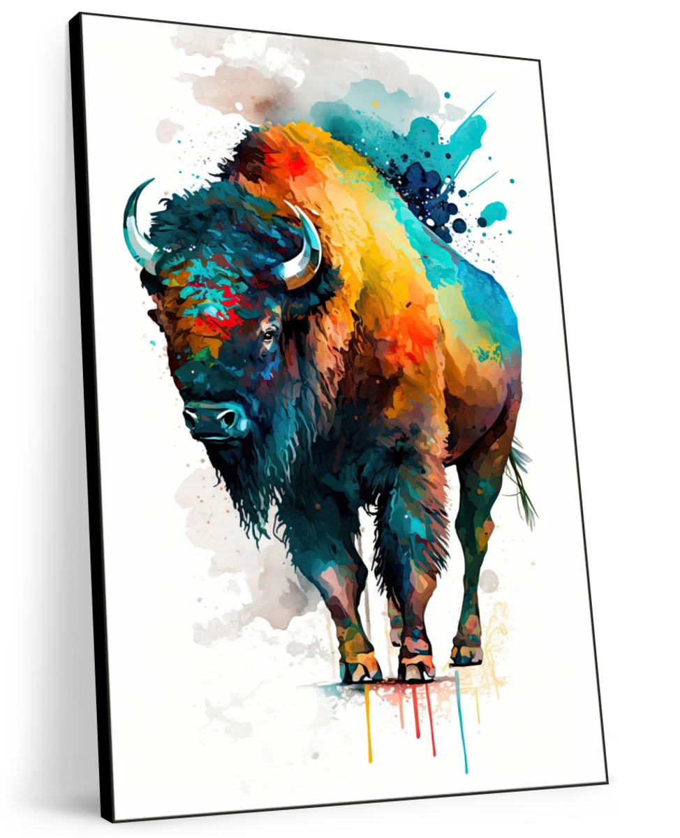 Frendorf | Majestätische Bison Aquarell Wandkunst