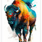 Frendorf | Majestätische Bison Aquarell Wandkunst