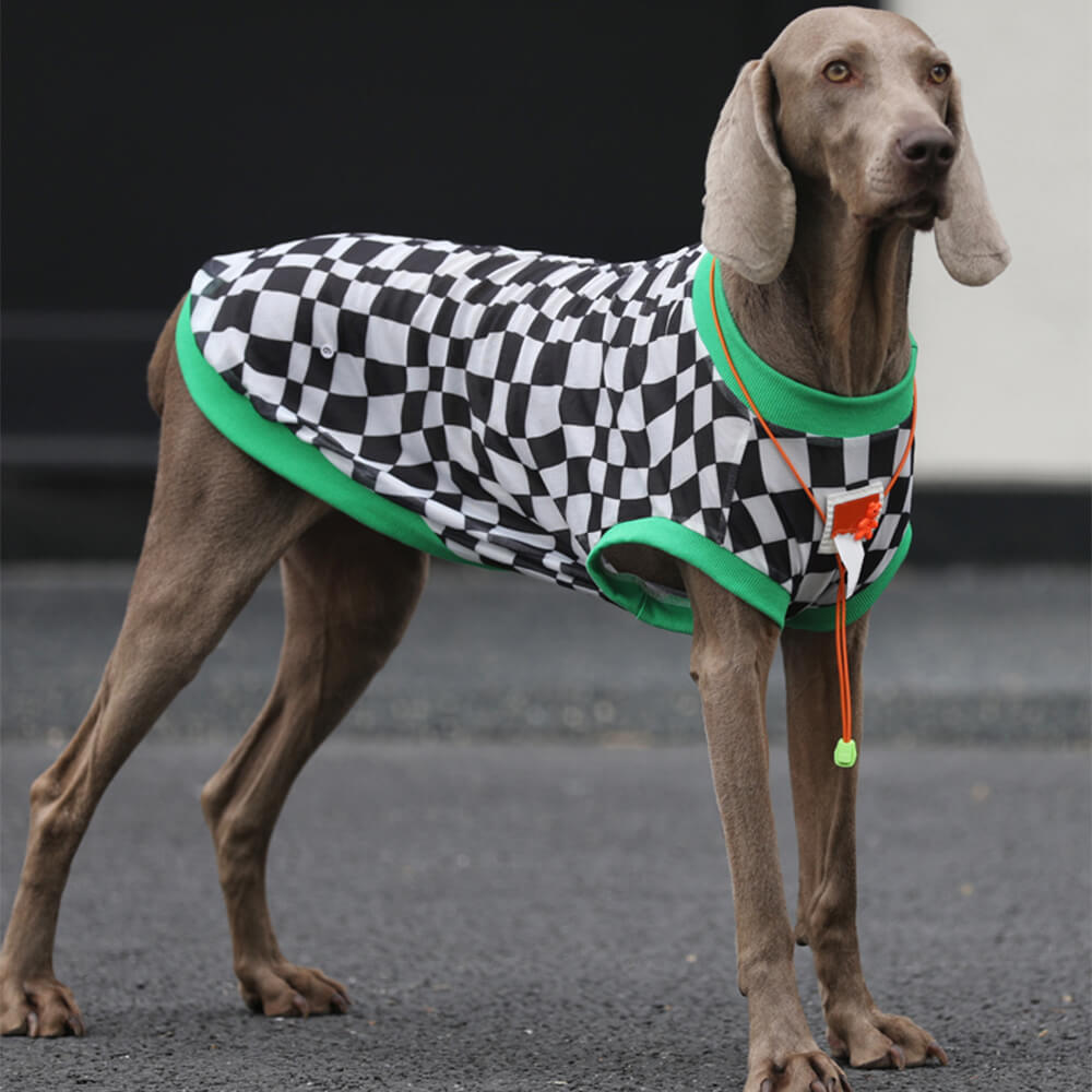 Chic Style Schachbrett Atmungsaktive Mesh Hundekühlweste
