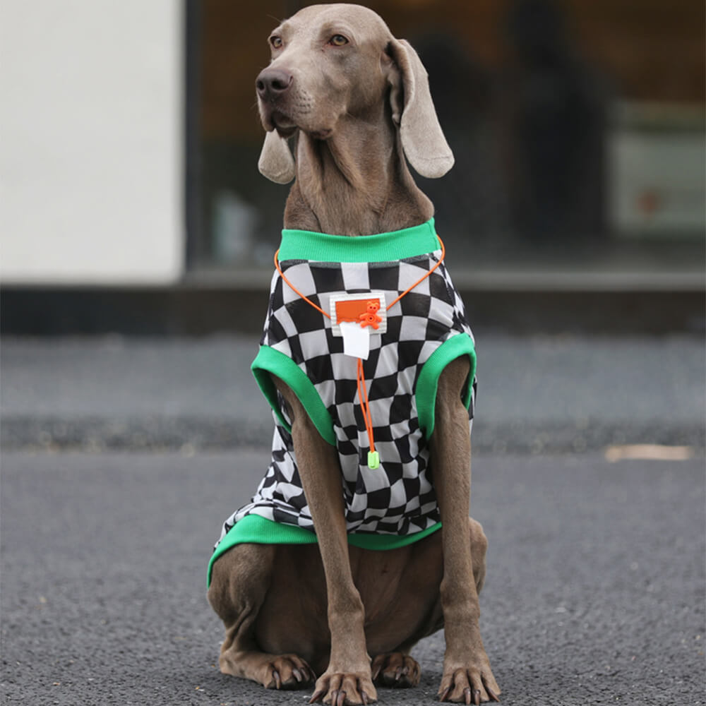 Chic Style Schachbrett Atmungsaktive Mesh Hundekühlweste