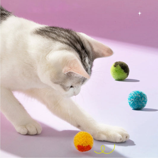 Kreative Stadt Jäger Plüschbälle Wurfspielzeug für Katzen