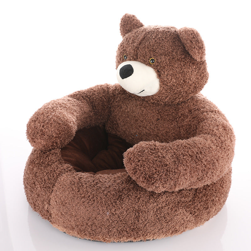 Süßes abnehmbares Kuschelbär-Katzenbett