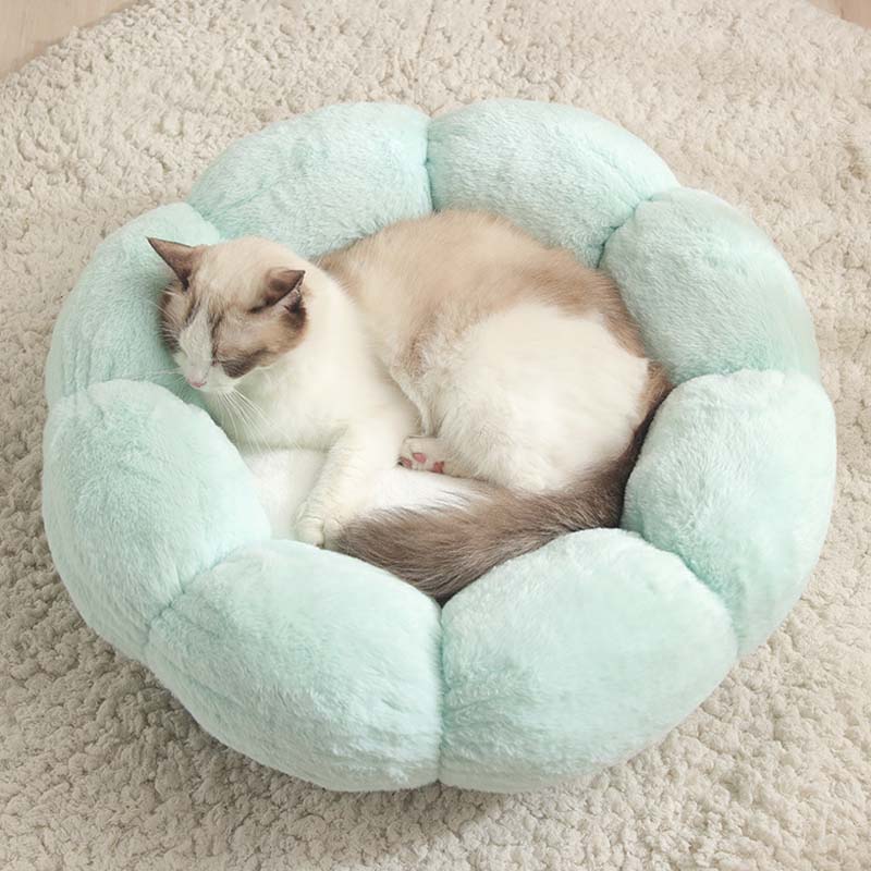 Tiefschlafende Blumenform Katzenbett