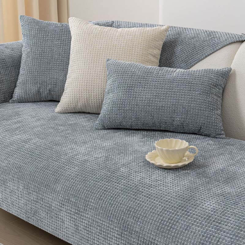 Delicate Waffle Chenille Fabric Möbel-Schutz Sofa-Bezug