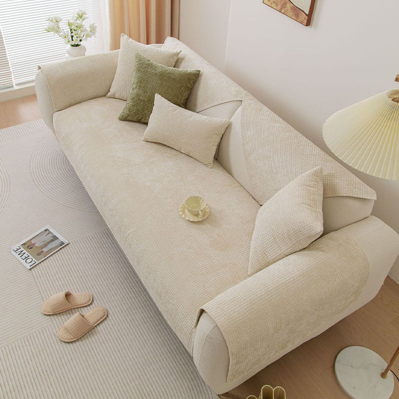 Delicate Waffle Chenille Fabric Möbel-Schutz Sofa-Bezug