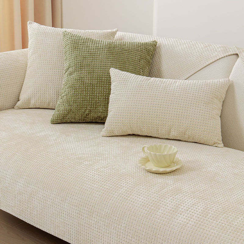 Delicate Waffle Chenille Fabric Möbel-Schutz Sofa-Bezug