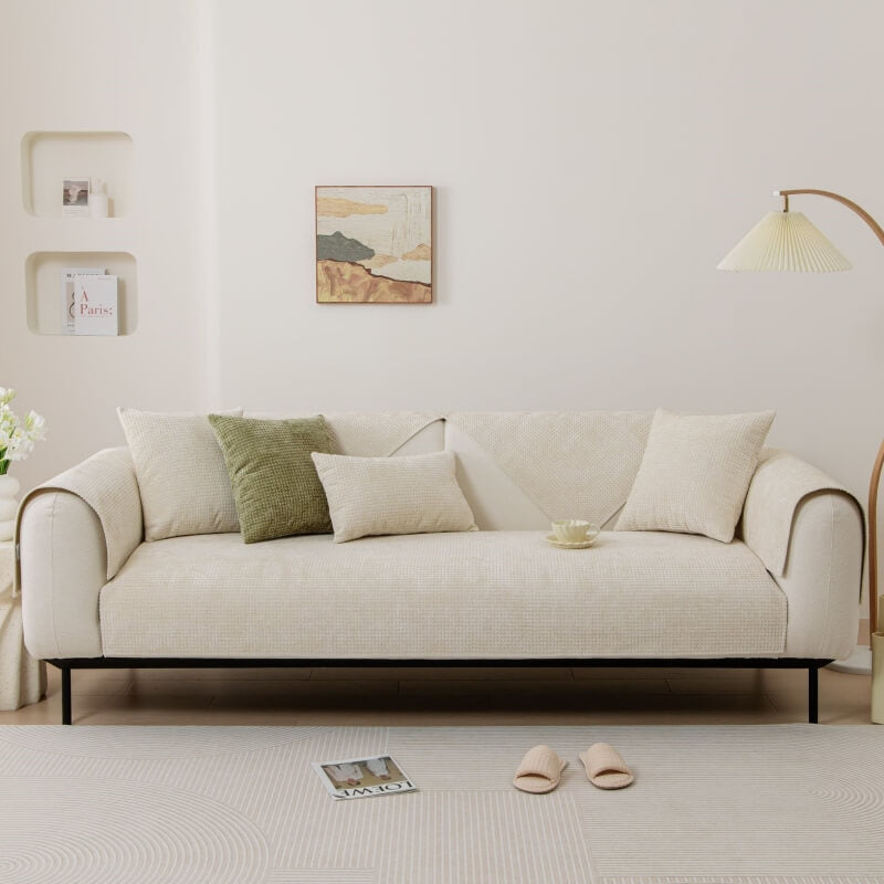 Delicate Waffle Chenille Fabric Möbel-Schutz Sofa-Bezug