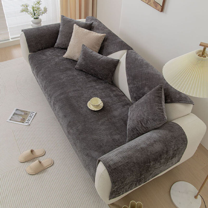 Delicate Waffle Chenille Fabric Möbel-Schutz Sofa-Bezug
