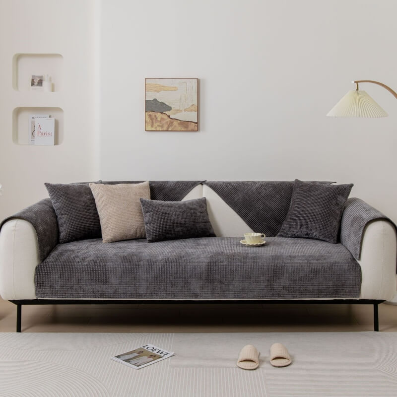 Delicate Waffle Chenille Fabric Möbel-Schutz Sofa-Bezug